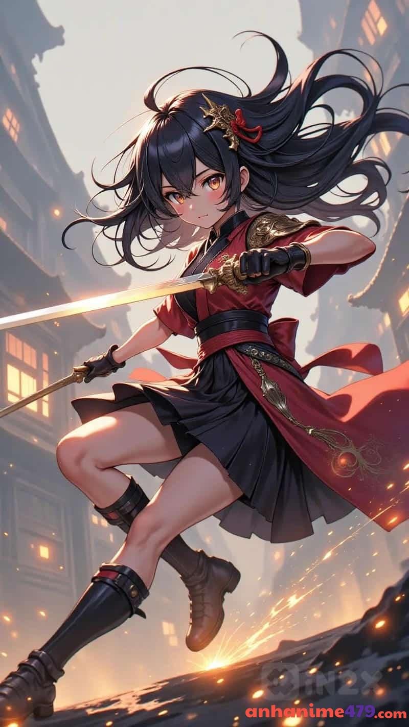 anime gái ngầu cầm kiếm