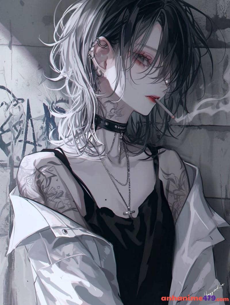 anime girl lạnh lùng cá tính đep