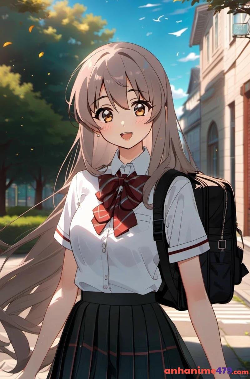 anime girl school sweet