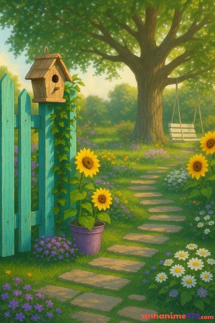 anime hoa hướng dương biểu tượng của hy vọng