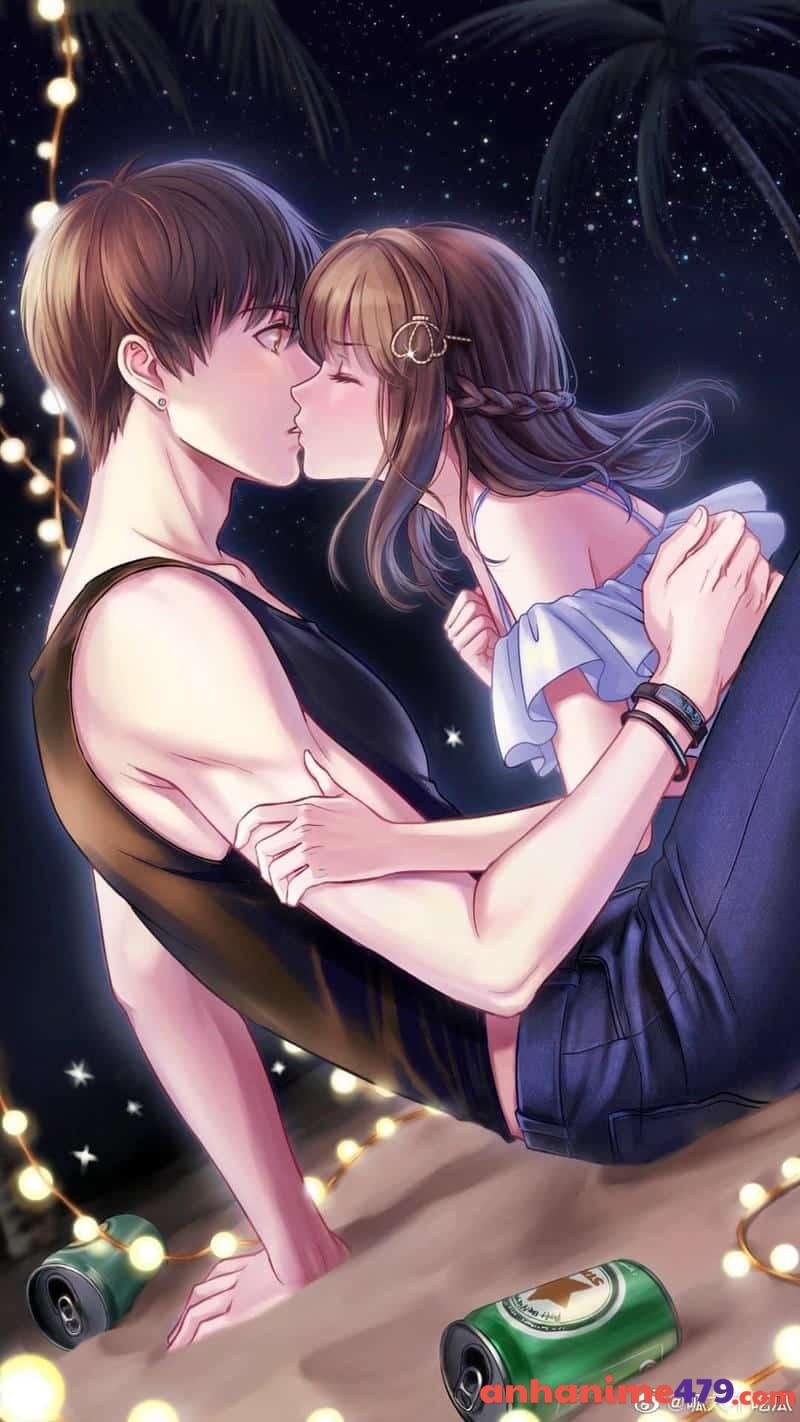 anime hôn nhau hình nền
