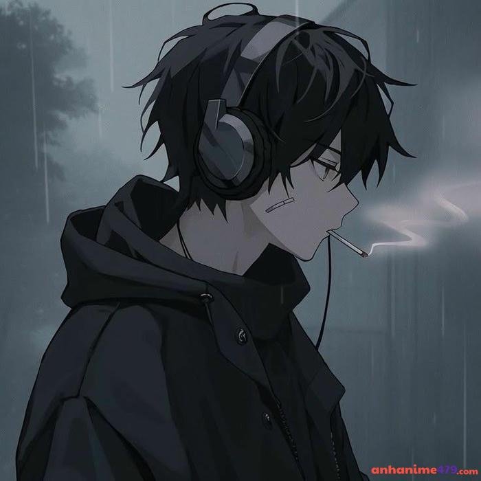 anime hút thuốc suy tư