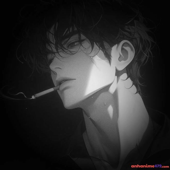 anime hút thuốc trong đêm