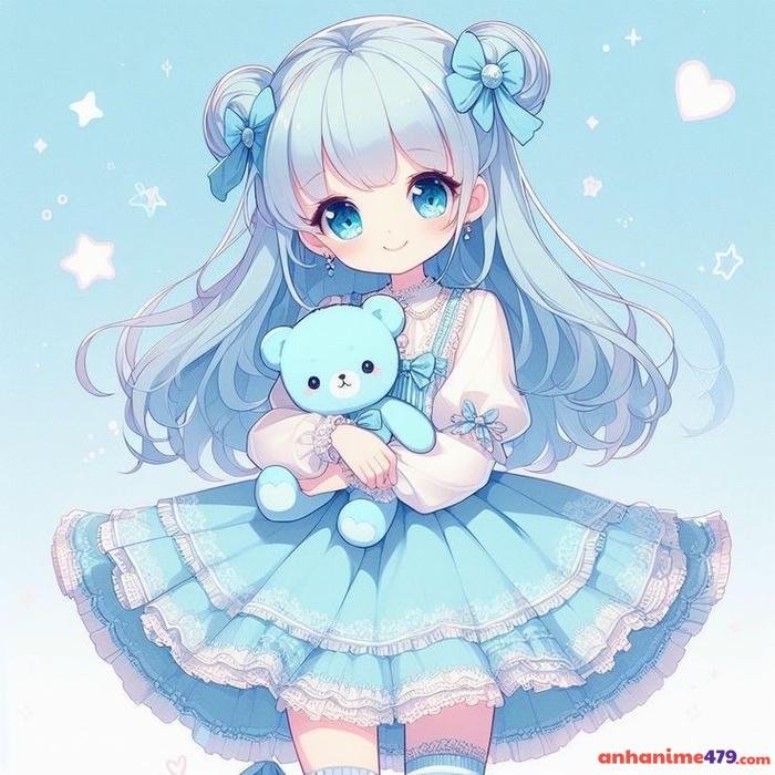 anime màu xanh dương