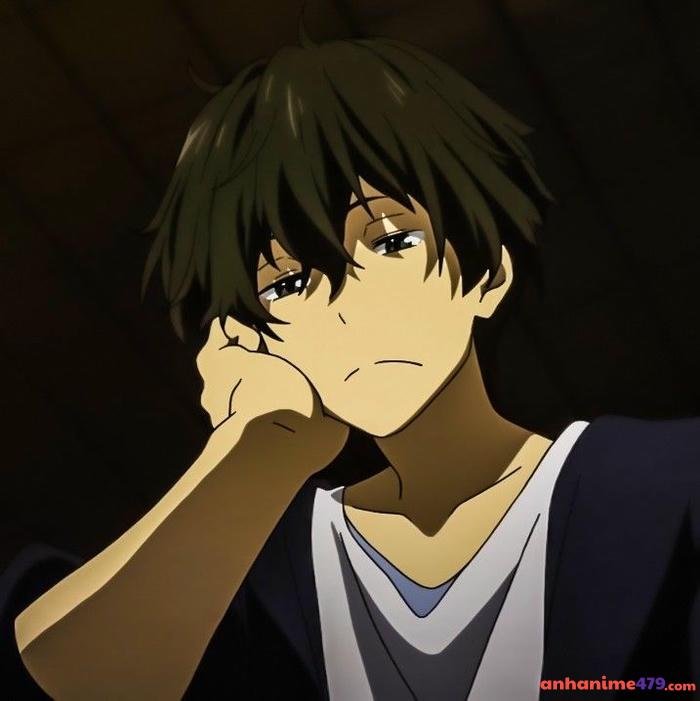 anime nam buồn hoàng hôn