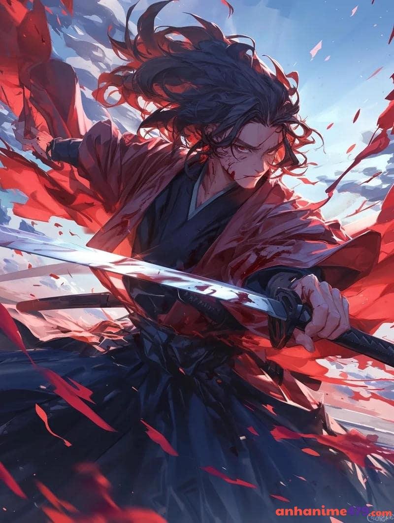 anime nam cầm kiếm sáng chói