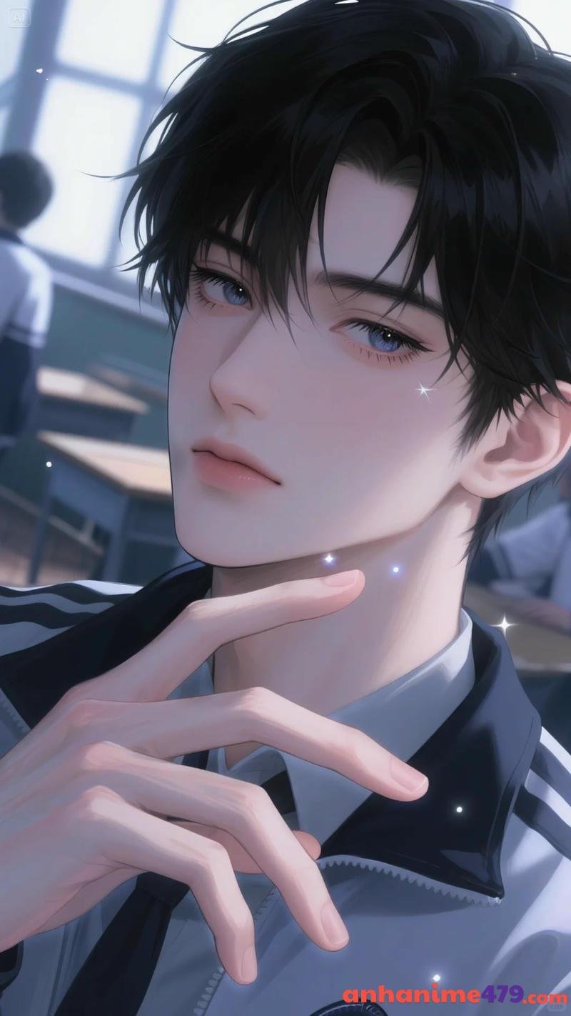 anime nam học sinh ánh mắt hiền