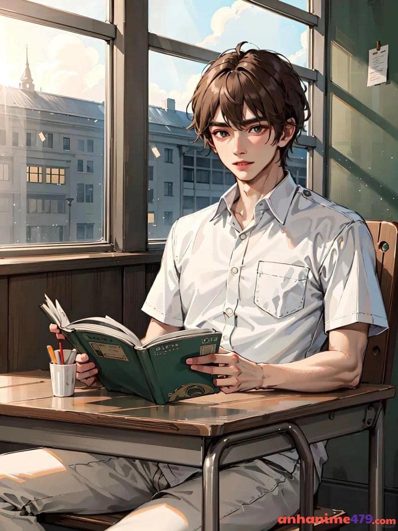 anime nam học sinh chăm chỉ