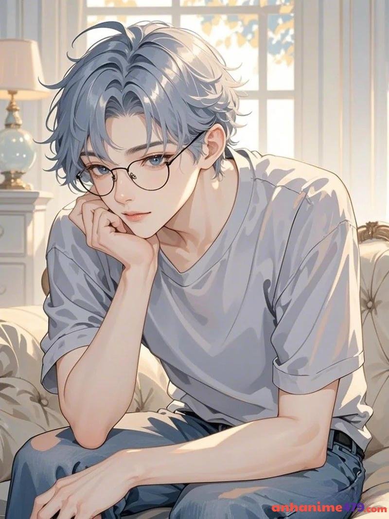 anime nam học sinh đeo kính