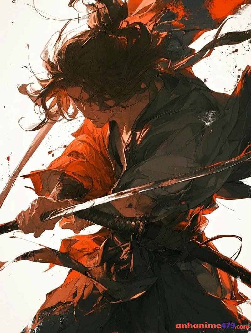 anime nam rút kiếm đầy khí thế