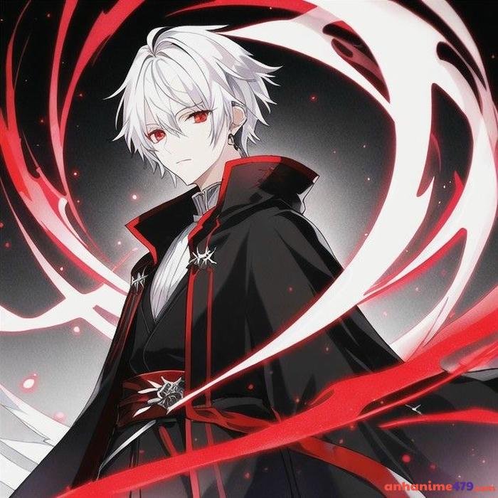 anime nam tóc trắng chiến đấu