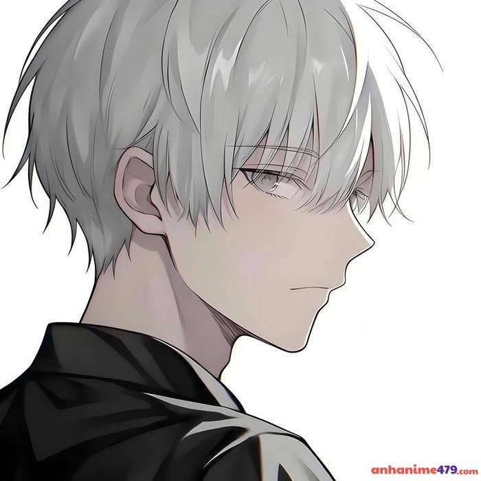 anime nam tóc trắng cool