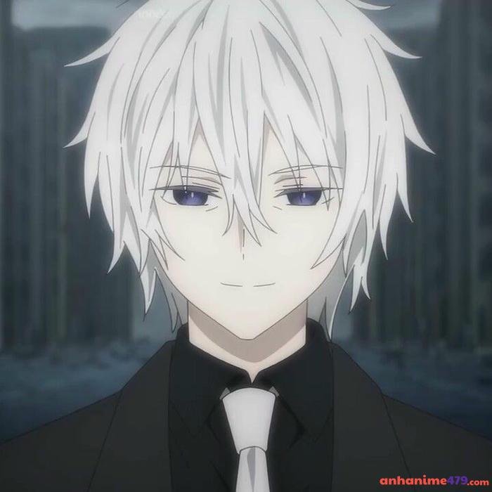 anime nam tóc trắng dễ thương quá