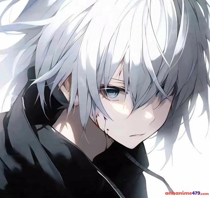 anime nam tóc trắng đeo mặt nạ