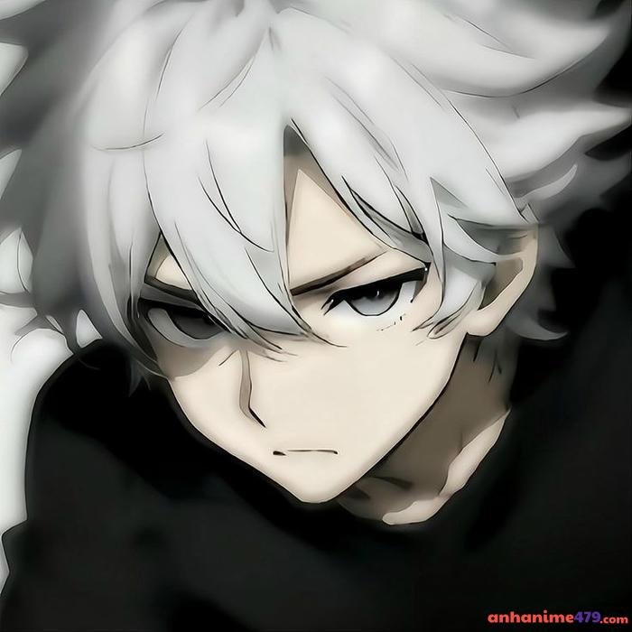 anime nam tóc trắng đẹp trai