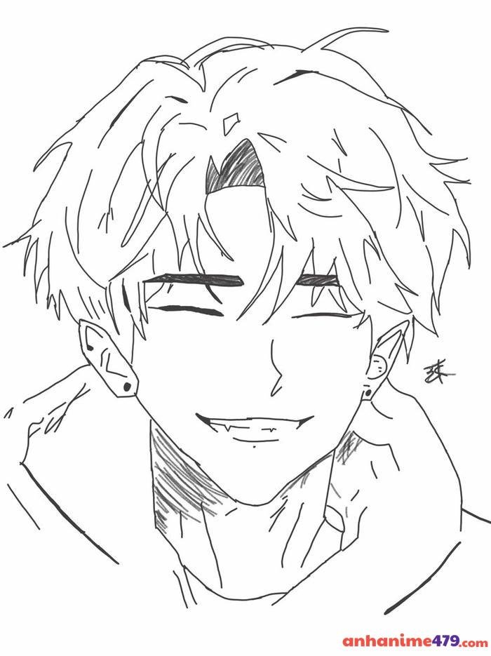 anime nam vẽ bút chì