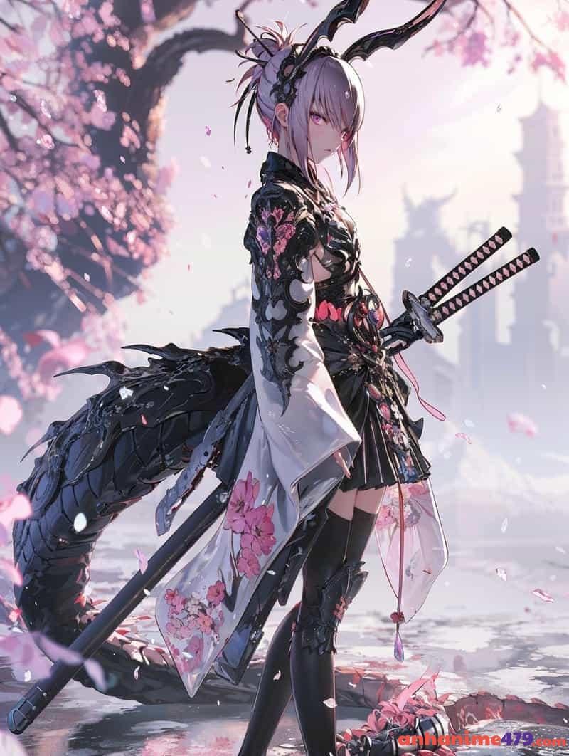 anime ngầu cầm kiếm gái