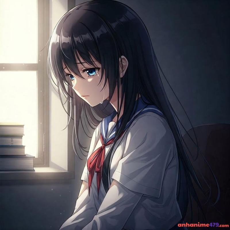 anime nữ buồn chán