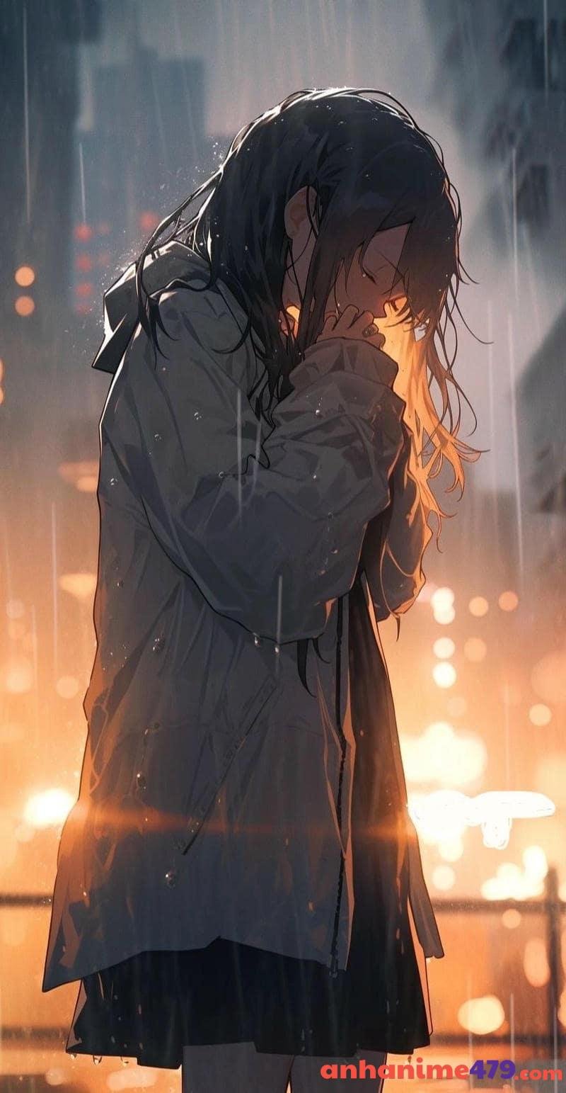 anime nữ buồn rầu hình nền