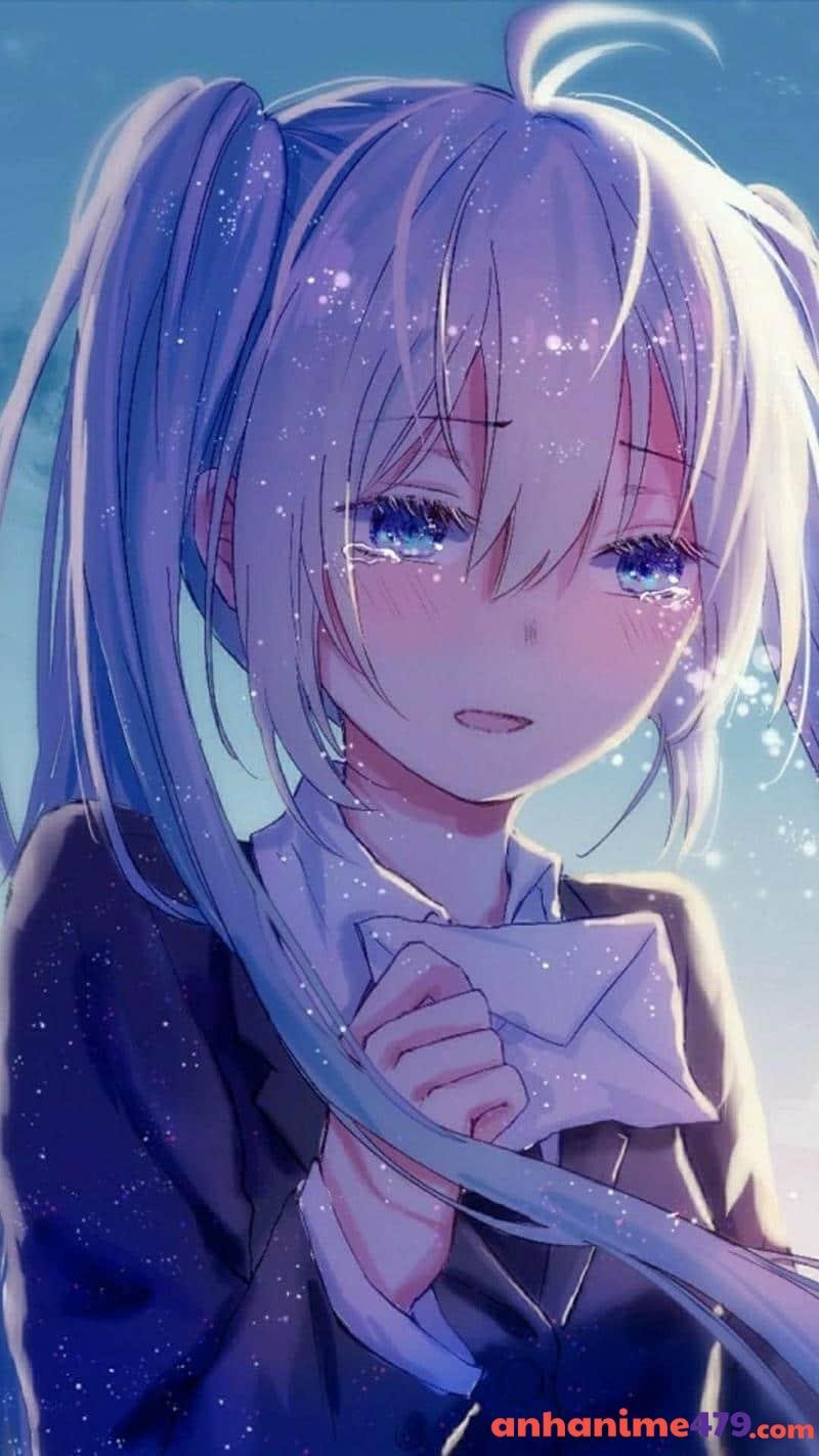 anime nữ buồn rầu hình