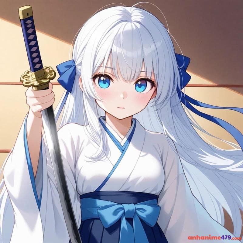 anime nữ cầm kiếm cute