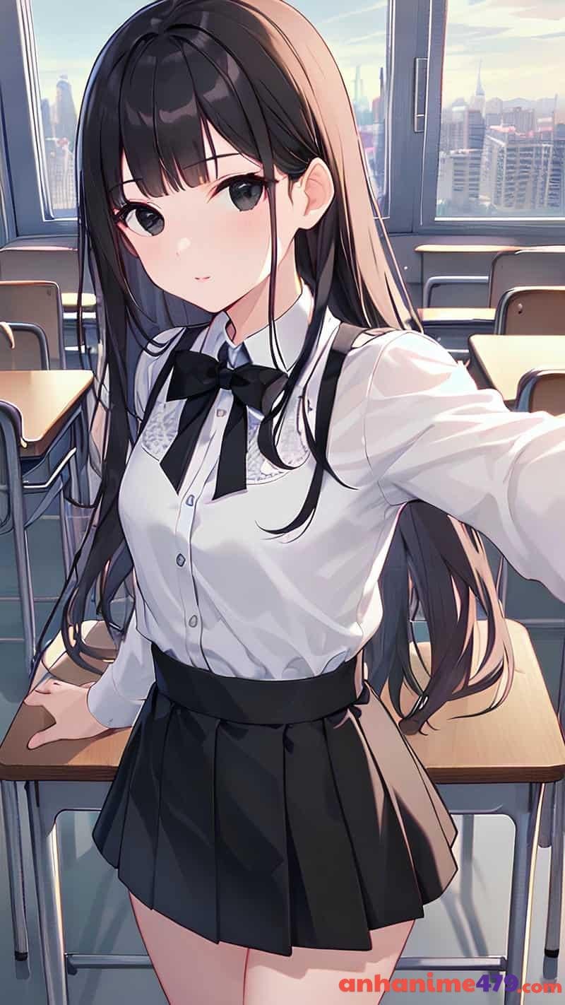 anime nữ học sinh đẹp xinh