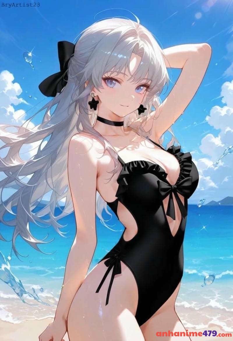 anime nữ mặc bikini cute