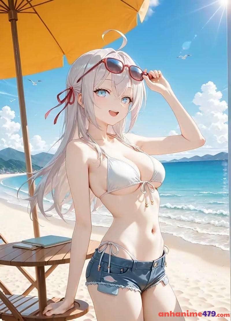 anime nữ mặc bikini yêu