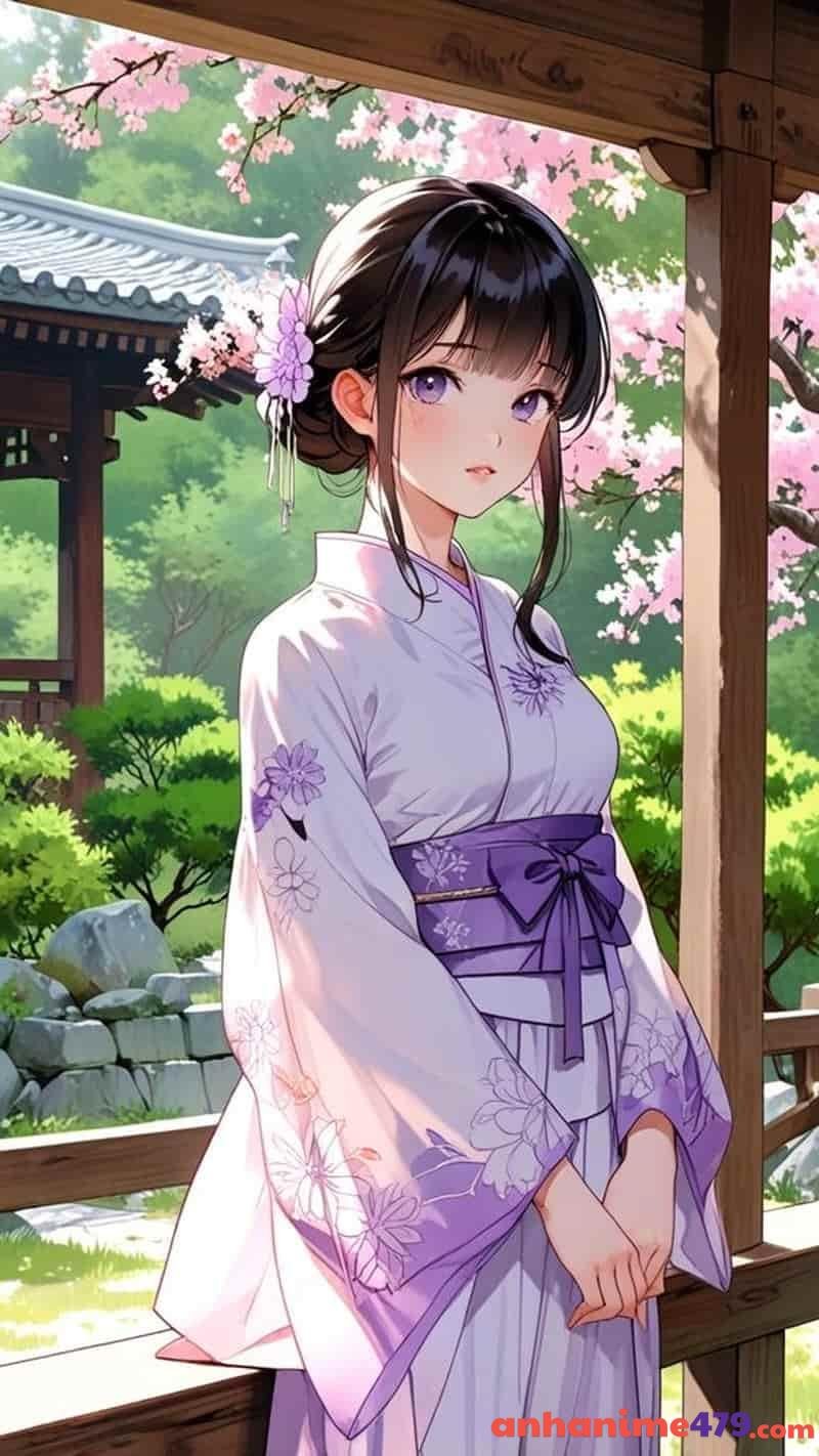 anime nữ mặc kimono ảnh đẹp