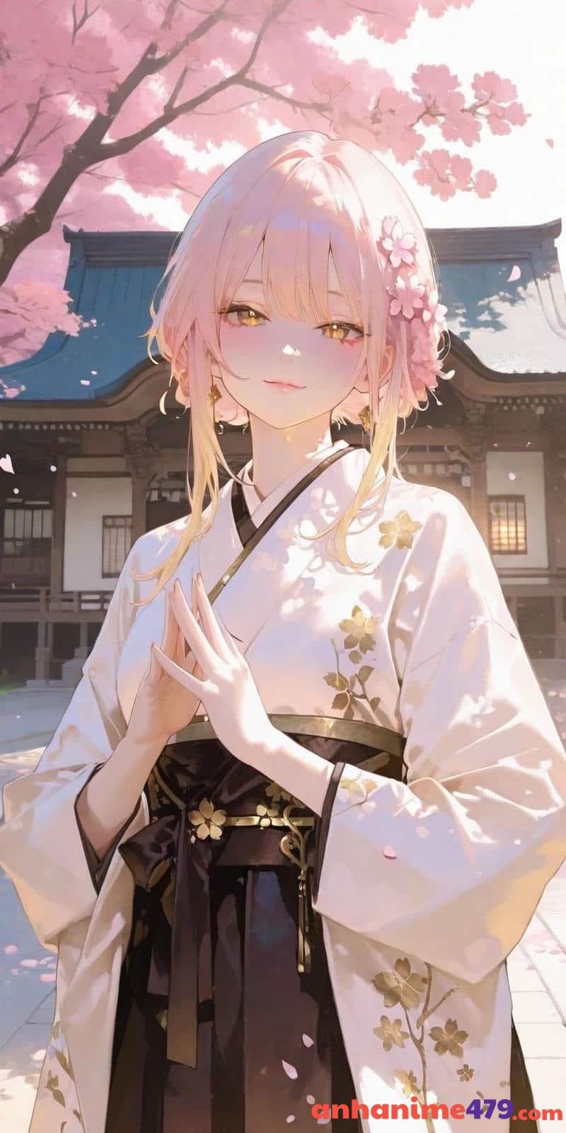 anime nữ mặc kimono đáng iu
