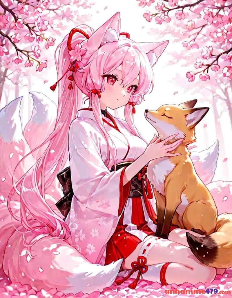 anime nữ mặc kimono gái xinh
