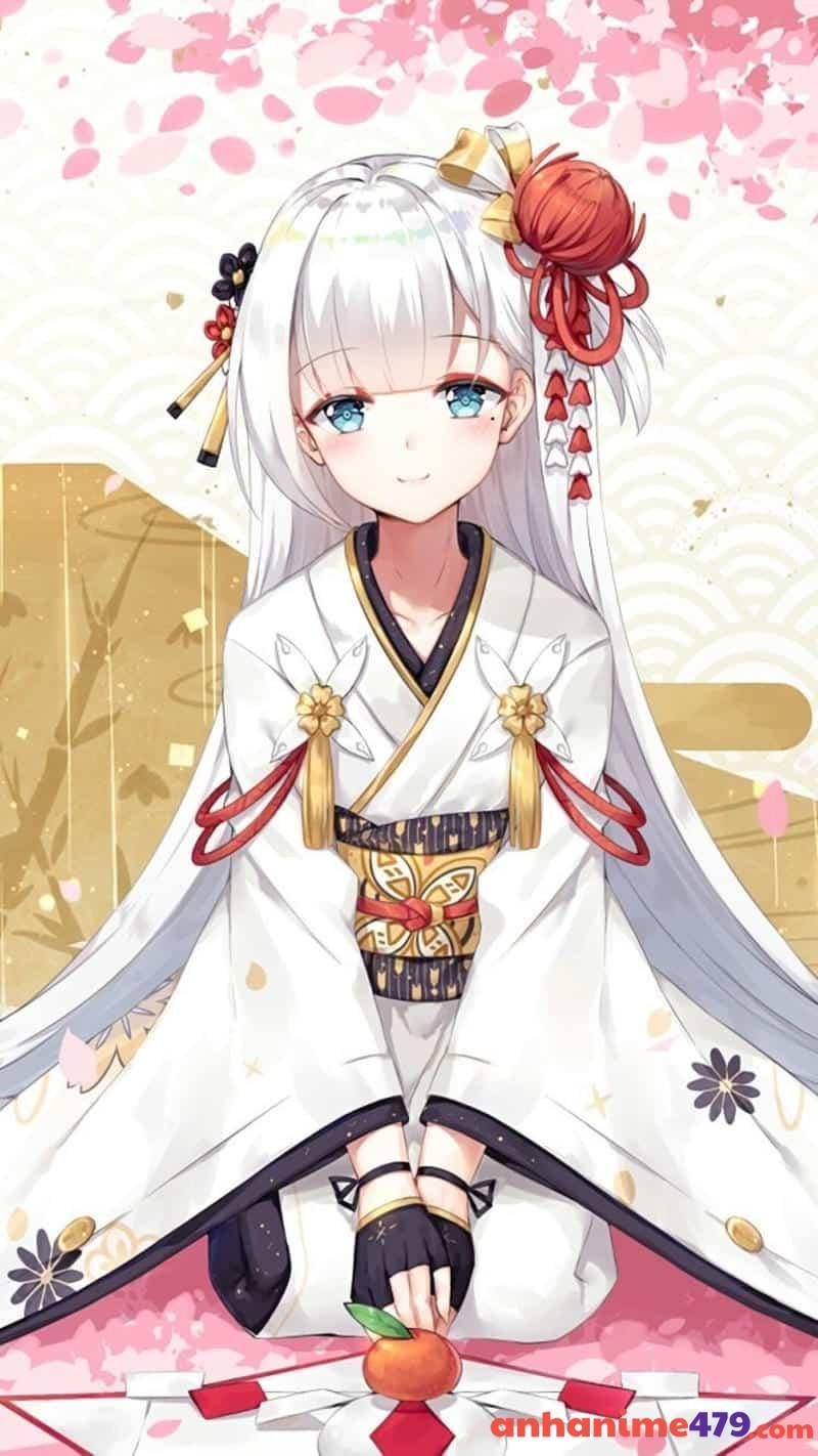 anime nữ mặc kimono