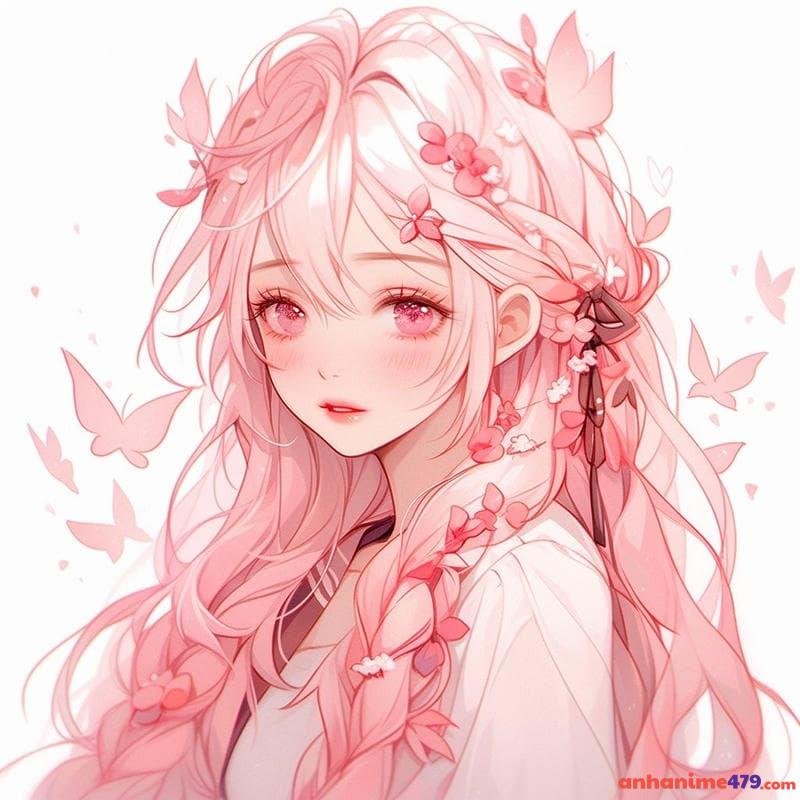 anime nữ tóc hồng đẹp