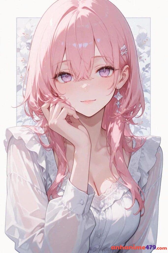 anime nữ tóc hồng dịu