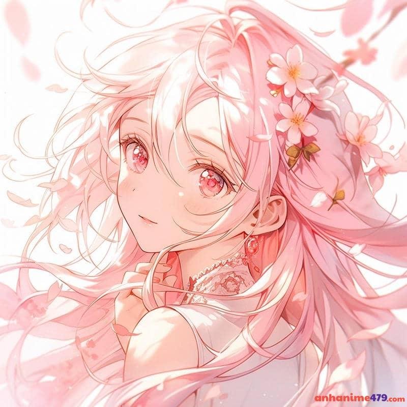 anime nữ tóc hồng hình ảnh