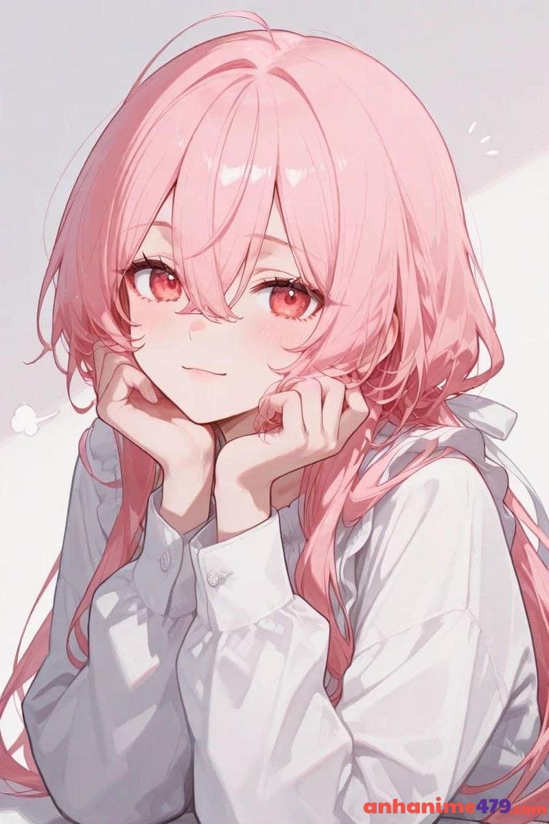 anime nữ tóc hồng nhẹ
