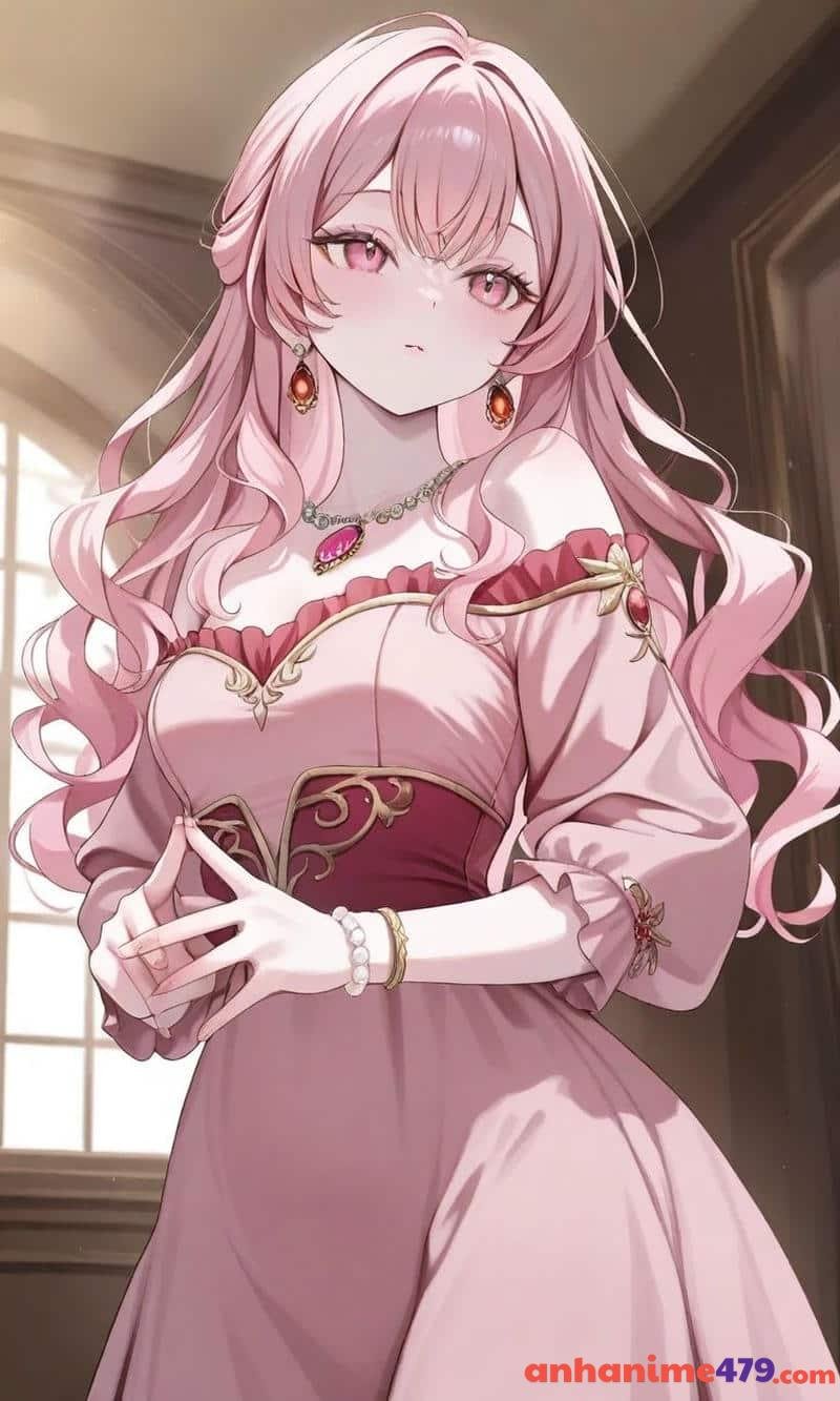 anime nữ tóc hồng thơ