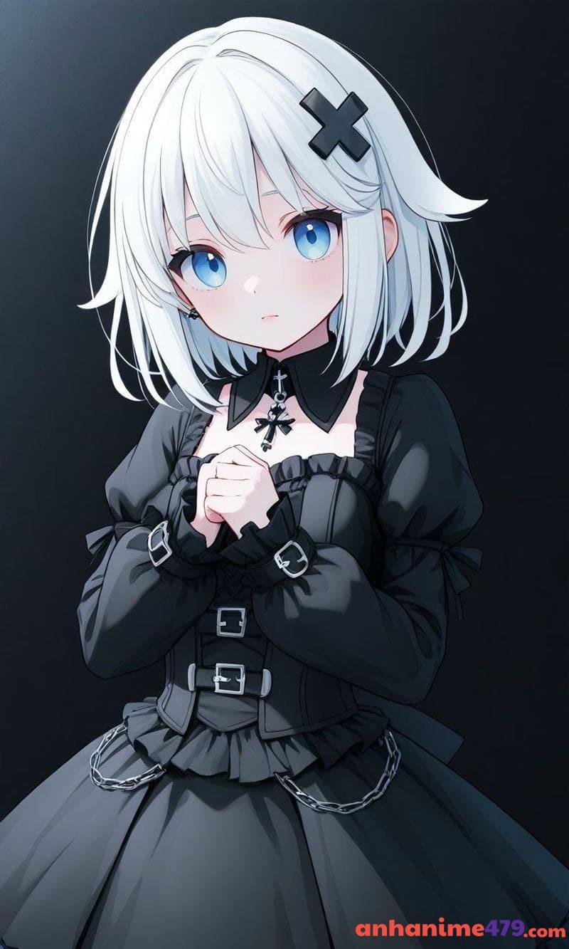 anime nữ tóc ngắn nền