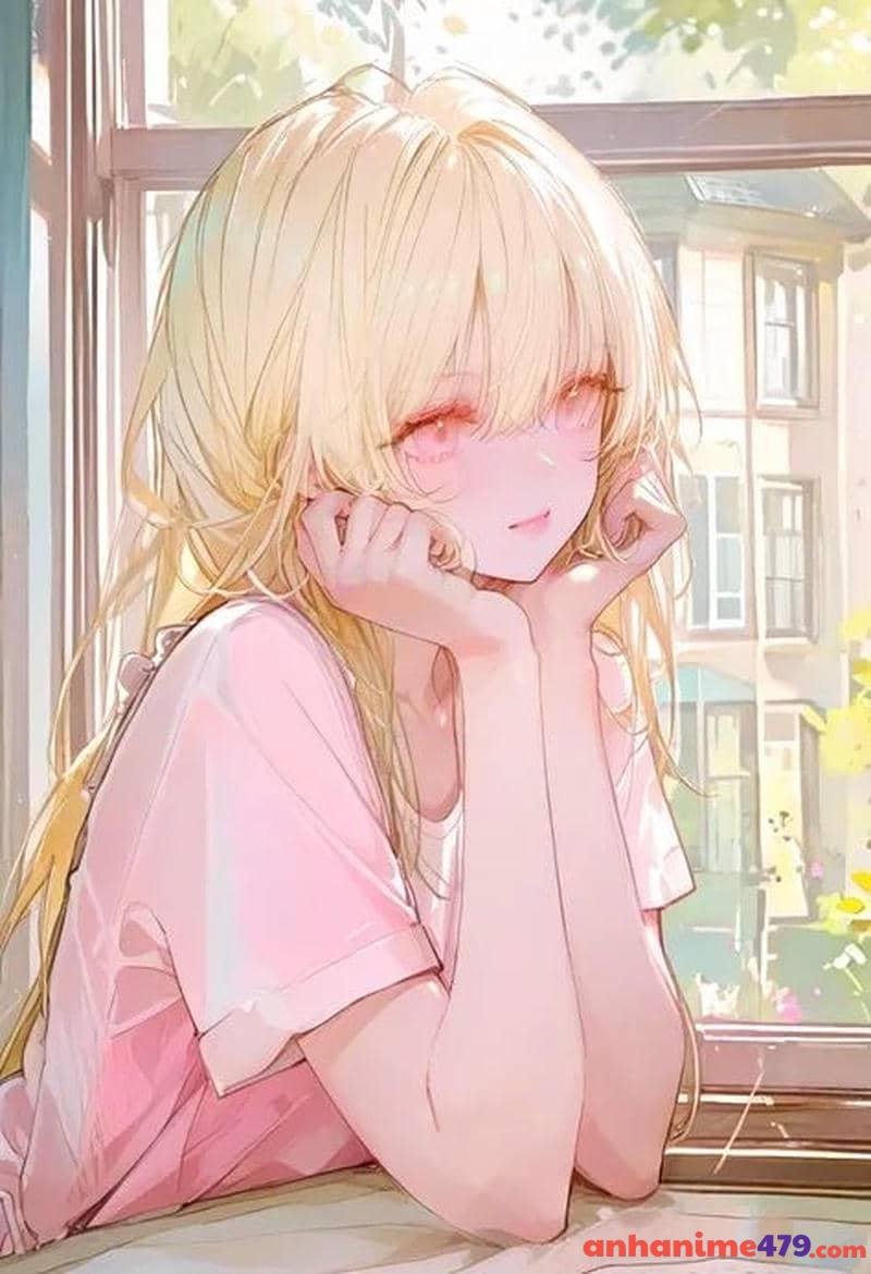 anime tóc vàng ảnh đẹp xinh