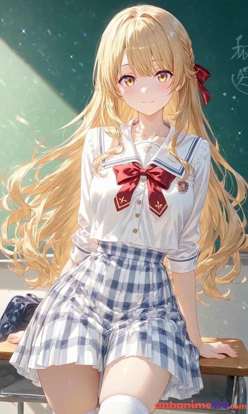 anime tóc vàng học sinh