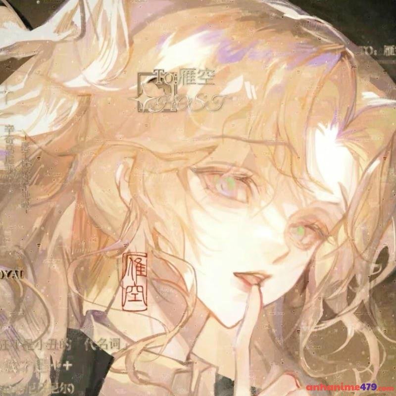 anime tóc vàng vẽ ảnh