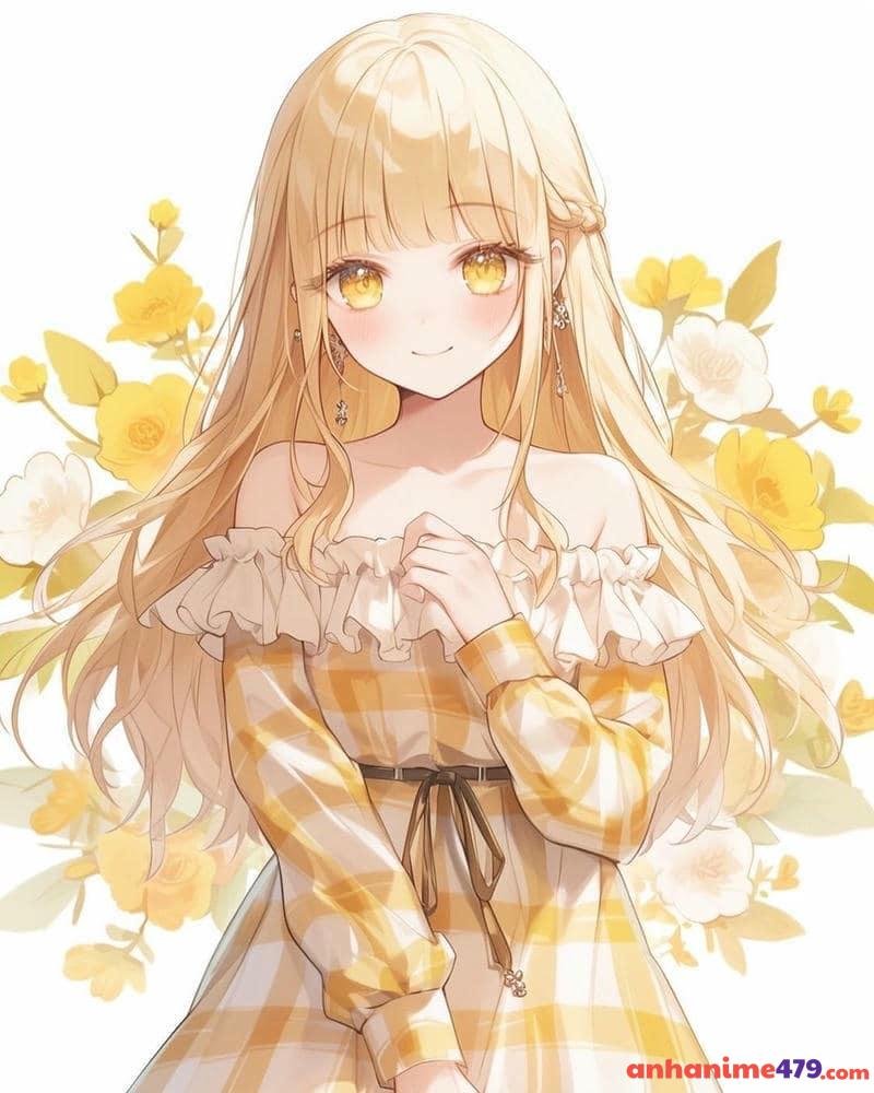 anime tóc vàng xinh ảnh