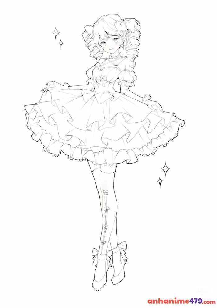 anime trắng đen nghệ thuật