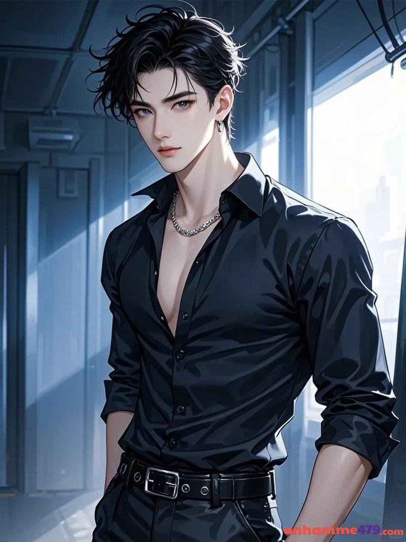 avatar anime nam áo đen