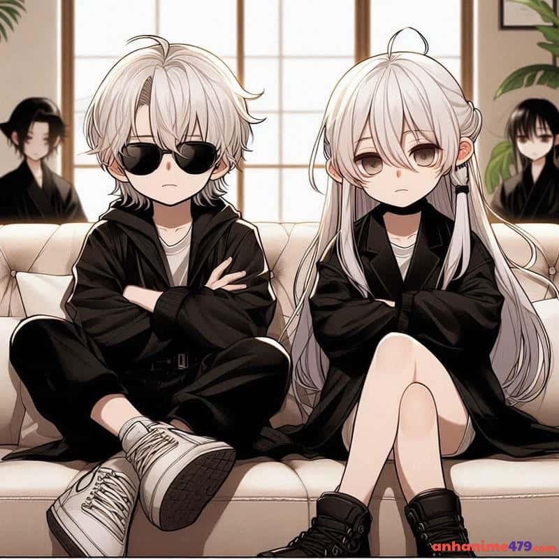 avatar đôi anime chibi