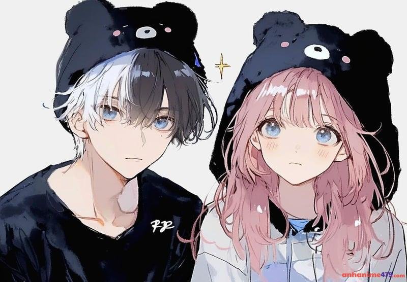 avatar đôi anime cute