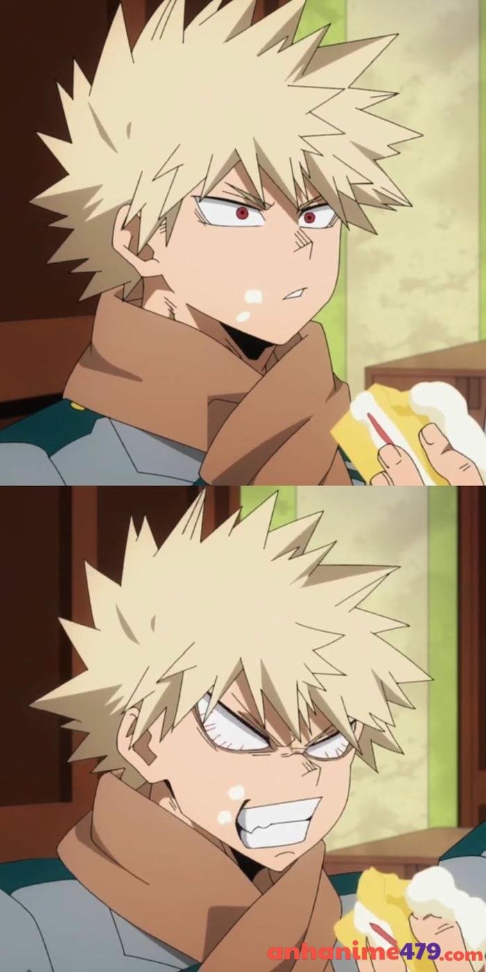 bakugo katsuki cười nhẹ