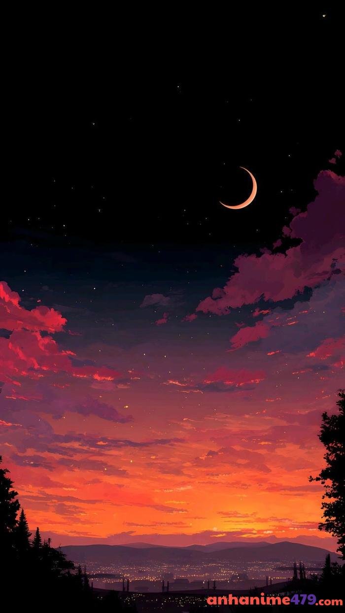 bầu trời anime cao