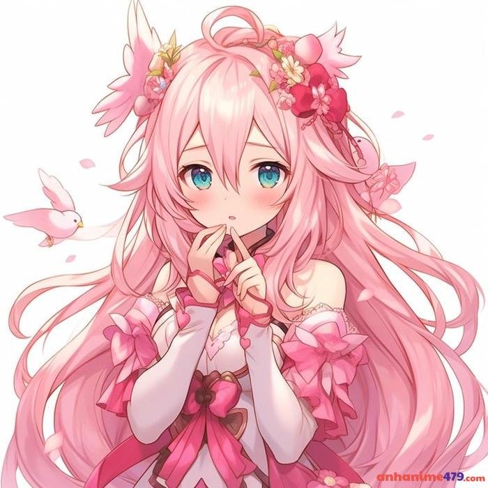 cô gái hồng anime