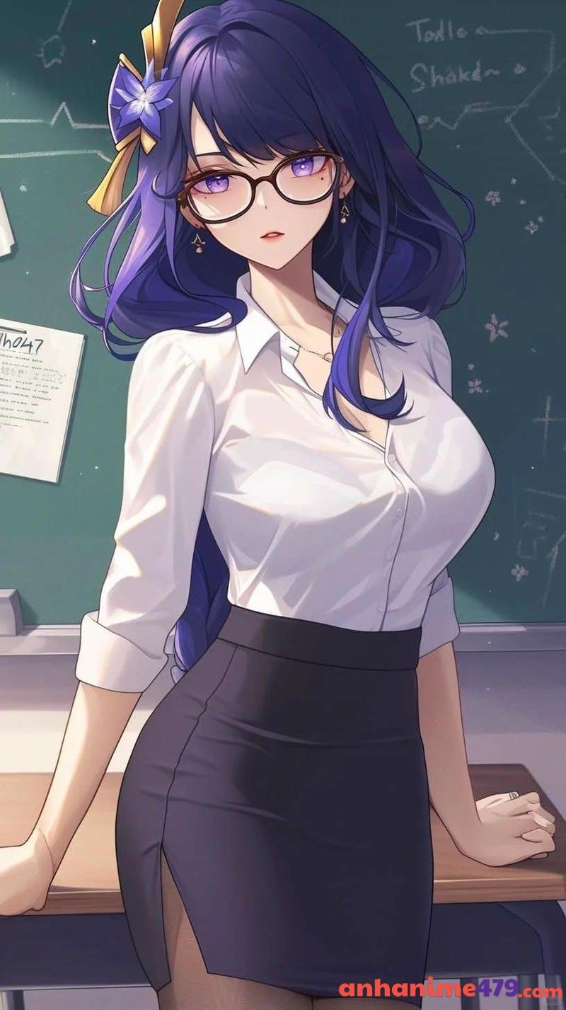 cô giáo anime xinh đẹp quyến rũ